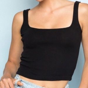 Brandy Melville black cropped tank top